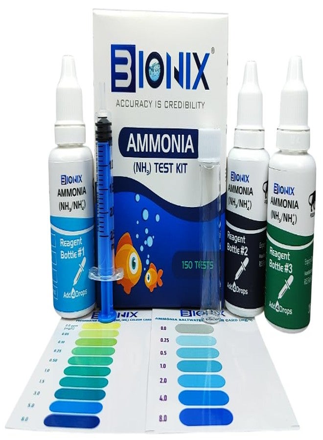 BIONIX Ammonia Test Kit for Fresh & Saltwater(150 Test) - Image 1