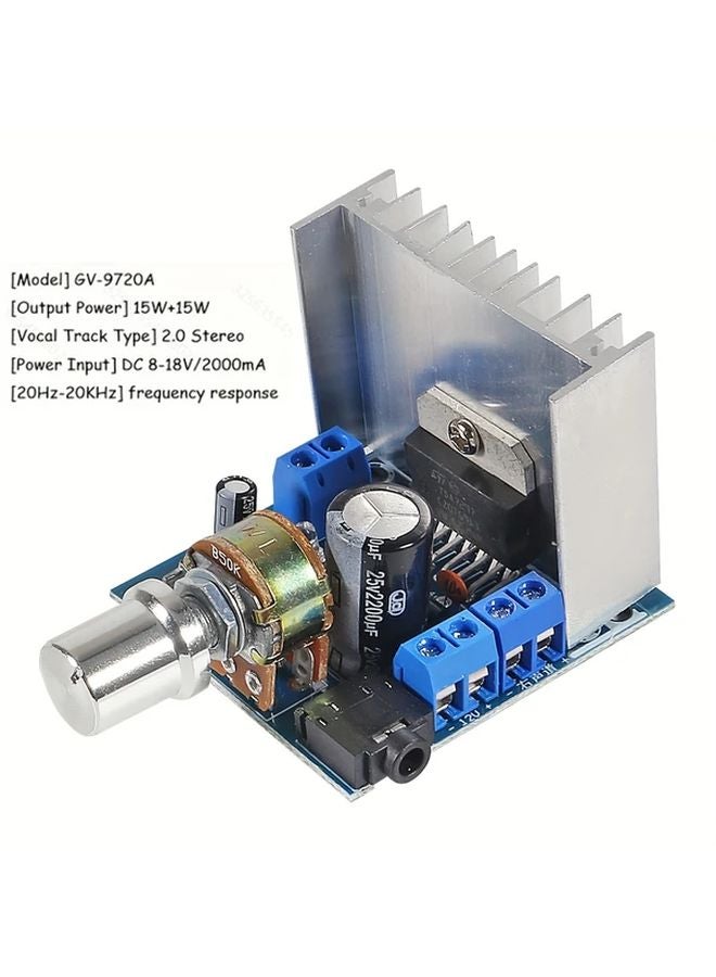 TDA7297 Dual Channel Stereo Amplifier Board 15W 15W Power AC DC 12V DIY Audio - Image 5
