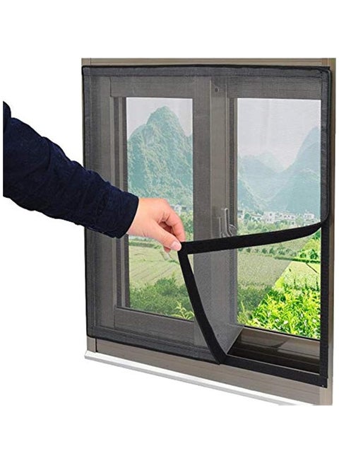 Screen Window Adjustable DIY Window Net Fiberglass Fine Mesh Screen Protector Fits 1 * 1m with Sticky Velcro,Anti Mosquito Bug Insect Fly Window Screen Mesh Net Curtain,Easy to Install