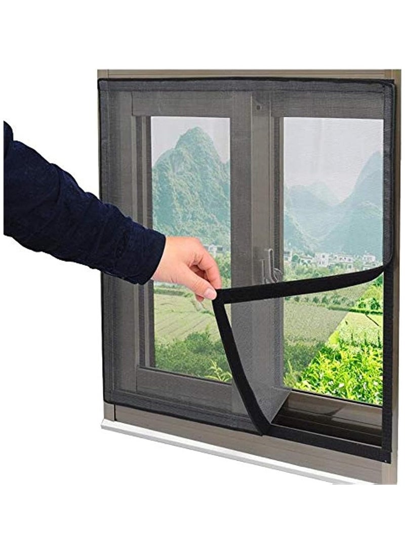 Screen Window Adjustable DIY Window Net Fiberglass Fine Mesh Screen Protector Fits 1 * 1m with Sticky Velcro,Anti Mosquito Bug Insect Fly Window Screen Mesh Net Curtain,Easy to Install