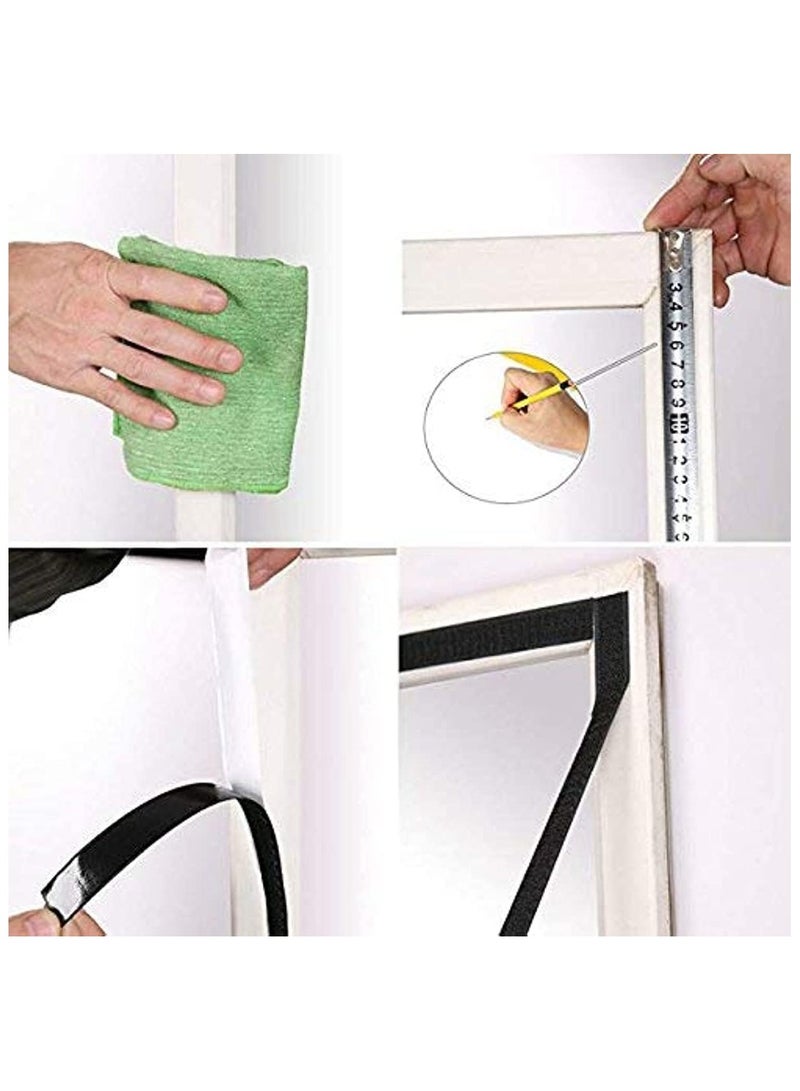 Screen Window Adjustable DIY Window Net Fiberglass Fine Mesh Screen Protector Fits 1 * 1m with Sticky Velcro,Anti Mosquito Bug Insect Fly Window Screen Mesh Net Curtain,Easy to Install