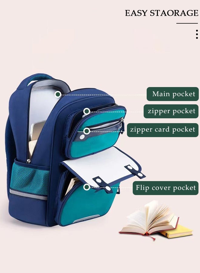 DUNISO Boy's School Backpack Waterproof Book Bag with Compartments for Teen Boy Kid Students Elementary School Kids' School Bag with Large Capacity - Image 3