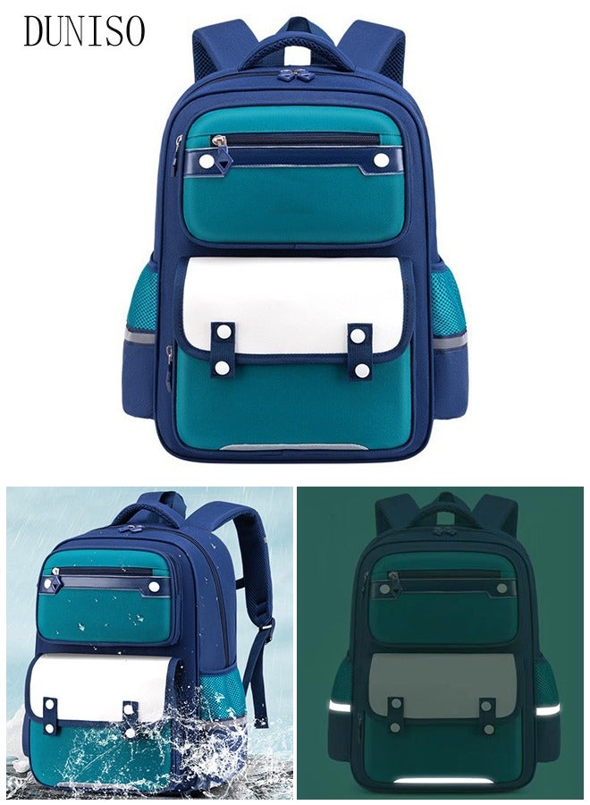 DUNISO Boy's School Backpack Waterproof Book Bag with Compartments for Teen Boy Kid Students Elementary School Kids' School Bag with Large Capacity - Image 1