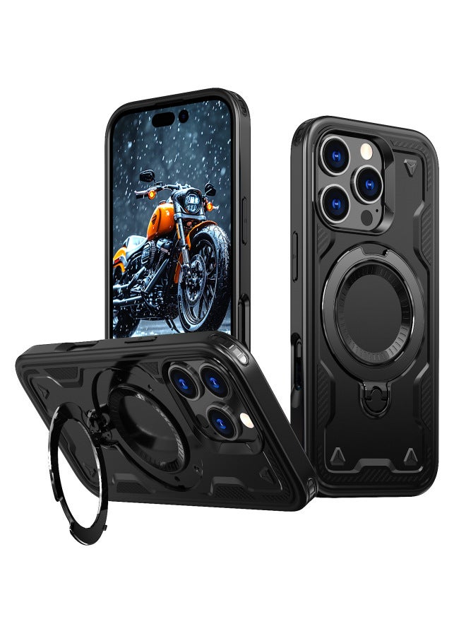 New Applicable For Apple Mobile Phone Case Magnetic 360 Rotating Magsafe Bracket Protective Cover Multiple Models Available