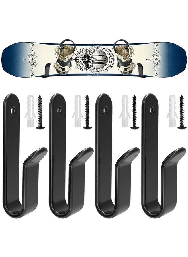 Uibkor Snowboard Wall Mount Clips, Horizontal Skateboard Wall Mount Snowboard Display Stand Indoor Snowboard Storage, Snowboard Rack Wall Mount, Snowboard Wall Rack Storage and Display for Room Garage - Image 1