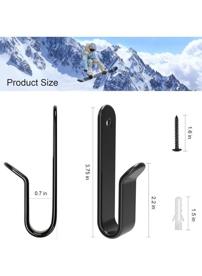 Uibkor Snowboard Wall Mount Clips, Horizontal Skateboard Wall Mount Snowboard Display Stand Indoor Snowboard Storage, Snowboard Rack Wall Mount, Snowboard Wall Rack Storage and Display for Room Garage - Image 2