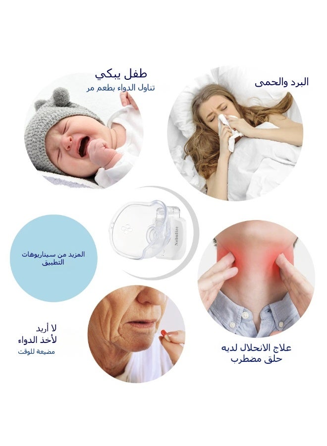 جهاز استنشاق البخار بالموجات فوق الصوتية للأطفال والرجال والنساء، جهاز ترطيب بخاري محمول صغير للمنزل والسفر، - Image 3