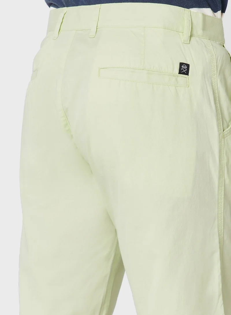 Thomas Scott Men Slim Fit Knee Length Pure Cotton Chino Shorts