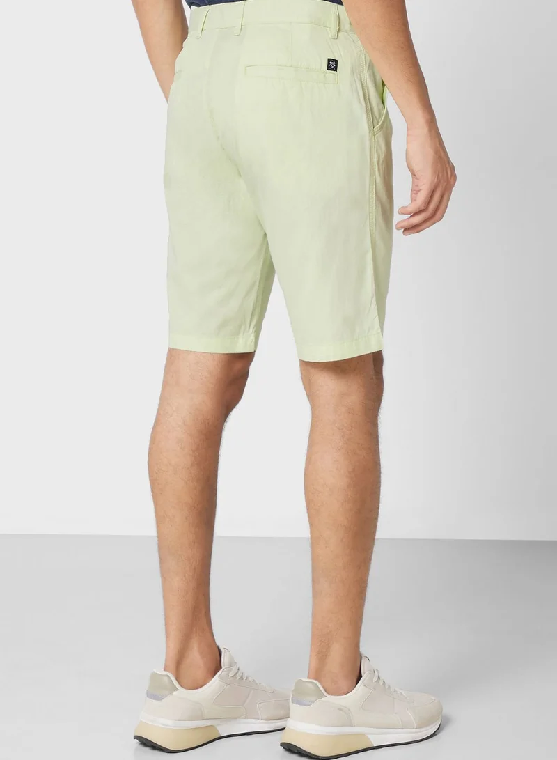 Thomas Scott Men Slim Fit Knee Length Pure Cotton Chino Shorts