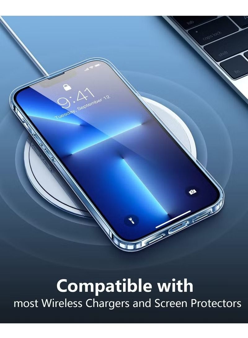 إيف جراب واقٍ لهاتف iPhone 14 جراب شفاف من مادة البولي يوريثان الناعم المقاوم للخدش ومقاوم للخدش ومضاد للسقوط غطاء جراب كريستال رفيع رفيع متوافق مع iPhone 14 6.1 بوصة - Image 3