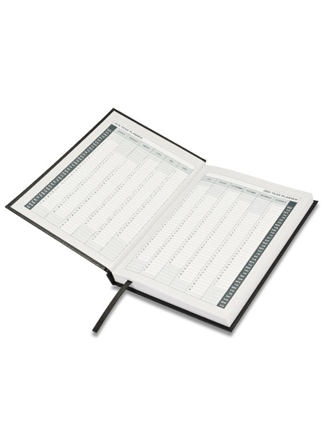 FIS 2026 Diary, A5 Size Diary(148x210mm), Hard Cover Vinyl Materials, Saturday & Sunday Combined, English, 60gsm White Paper, Black Color-FSDI90E26BK - Image 3