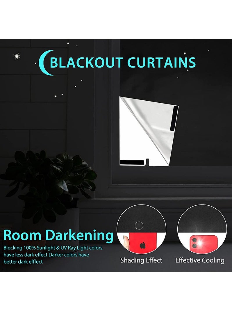 Alruht Portable Blackout Curtains with Self Adhesive Tape, DIY Blackout Curtains for Bedroom, Living Room, Bathroom and Attic, 300*145cm  - Image 3