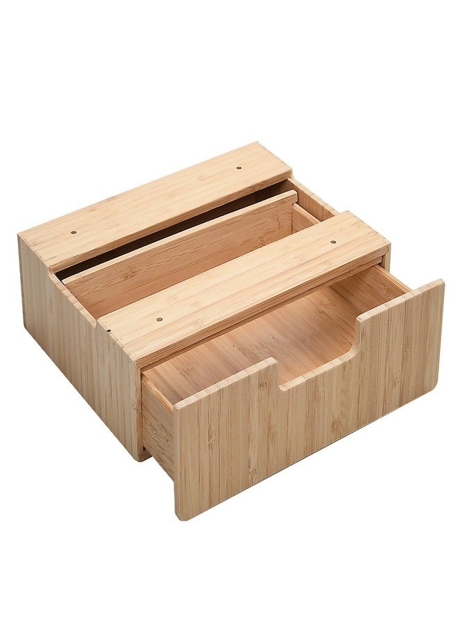 MobileVision Bamboo Mountable Drawer for Under Desk, Office Supply Storage for Pens Pencils Paper & More 9.5 x 7.5 x 2.5 INCHES (Inner Drawer Height: 1.25 IN) - Image 4