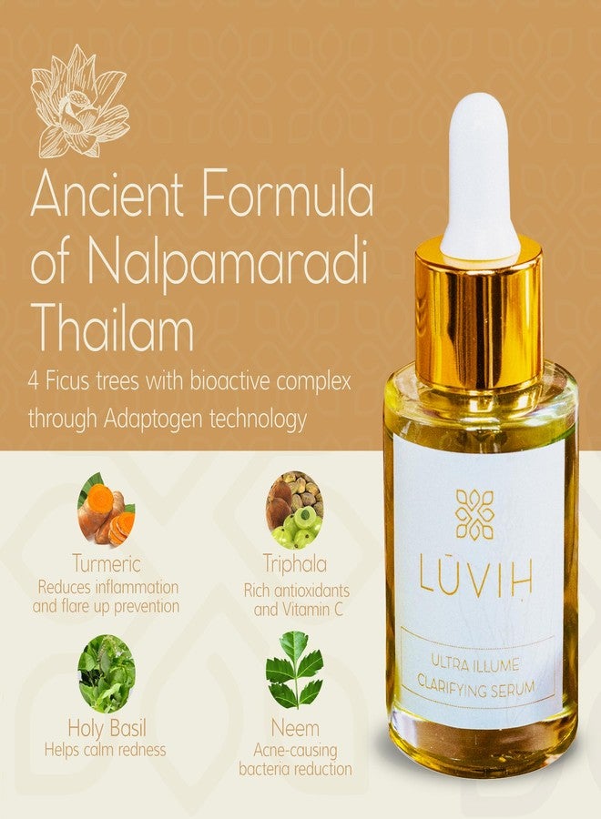 LUVIH Ultra Illume Dark Spot Remover & Clarifying Face Serum - Ayurvedic Acne Scar & Blemish Treatment for Women & Men - Natural Skincare for Acne-Prone, Uneven Skin - 30 mL - Image 3