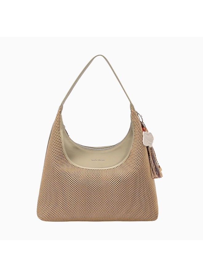 David Jones Woven Hand Bag model cm8444| Tropical summer styel spacious handbag for daily wear, everyday beach and out and abouts | vacation purse for all girls and women - Image 1