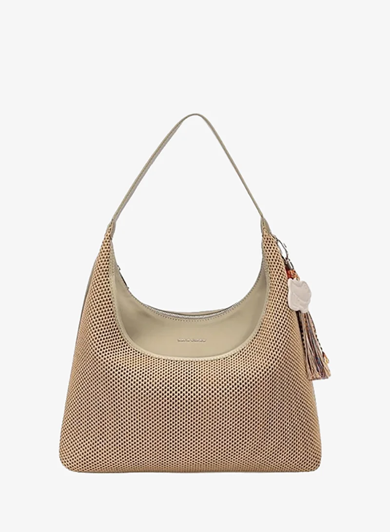 David Jones Woven Hand Bag model cm8444| Tropical summer styel spacious handbag for daily wear, everyday beach and out and abouts | vacation purse for all girls and women