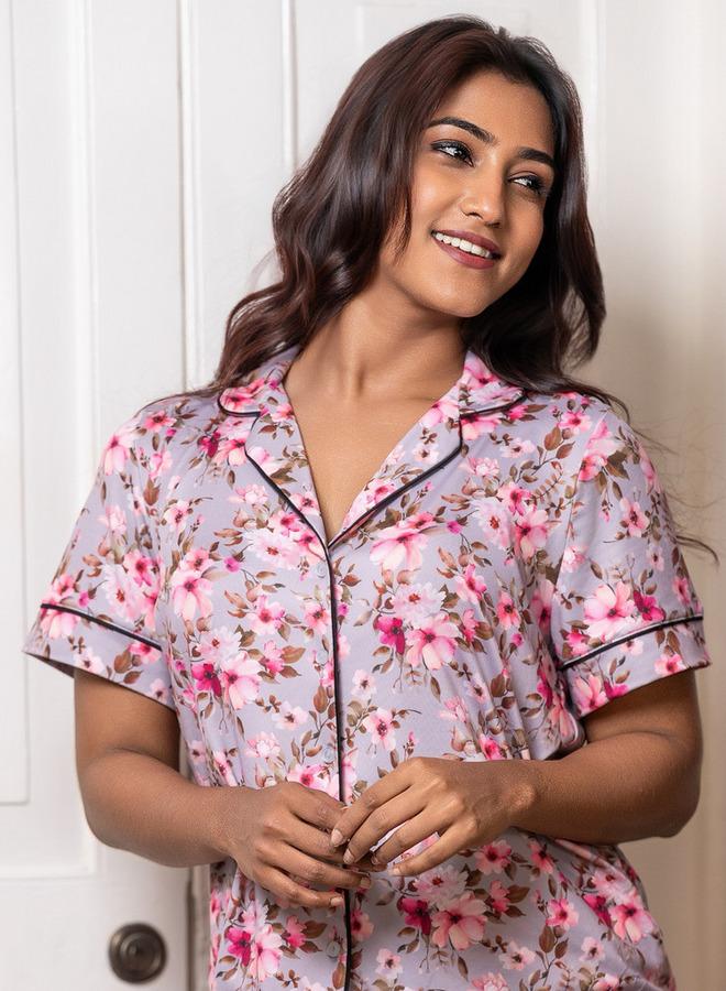 Aadaraya Pyjama Set Button-Down Shirt & Trousers - Image 4