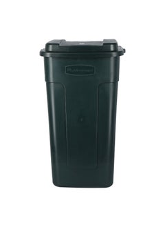 Rubbermaid Top Notch Durable Plastic Wheeled Roughneck Big Trash Can Black 50 Gal 2851  - Image 1