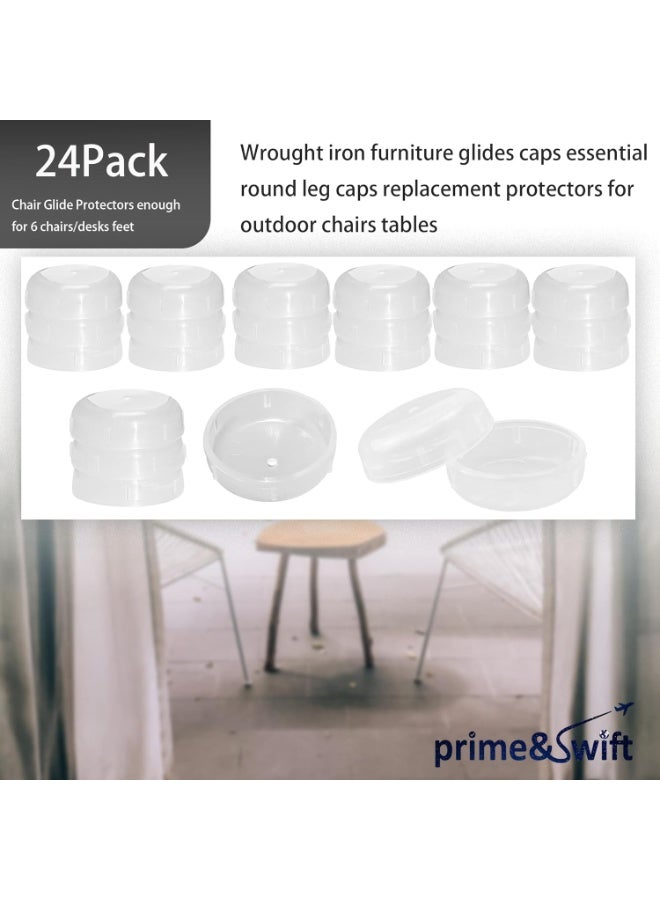 Relex 1-1/2" Wrought Iron Patio Furniture Feet Glides/Caps/Cups/Pads, Metal Chair Leg Caps (Plastic), 24 Pack of 1.5" Outdoor Patio Furniture Feet Protectors, Protect Your Patio Floor from Scratches - Image 5
