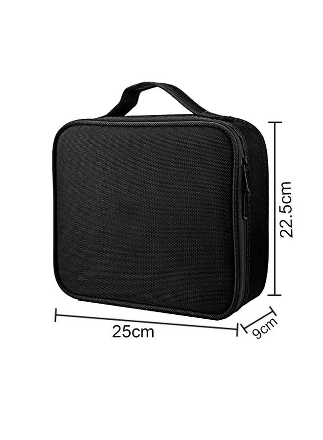 Zyomatiq Makeup Cosmetic Storage Case with Adjustable Compartment - 1pcs Black (25x22x9cm) - Image 4
