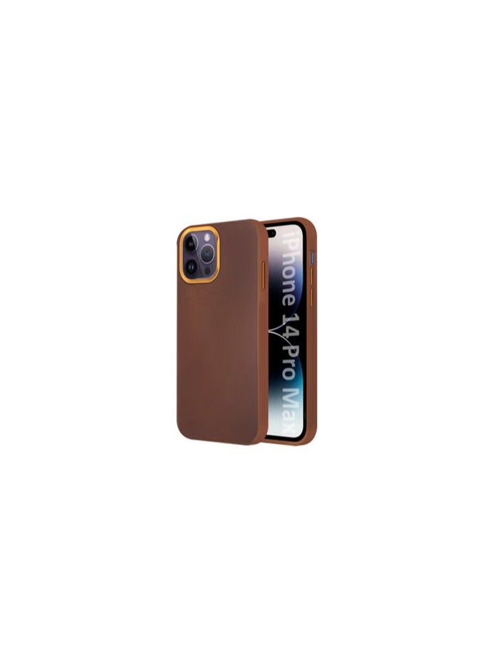 CATANES iPhone 14 Pro Max Vegan Leather Case Cover, Slim Fit, Raised Edges for Camera and Screen Protection - Image 1