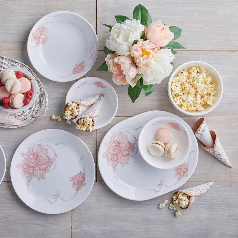 Corelle 21 Pcs Dinner Set Peony Bouquet - Image 2