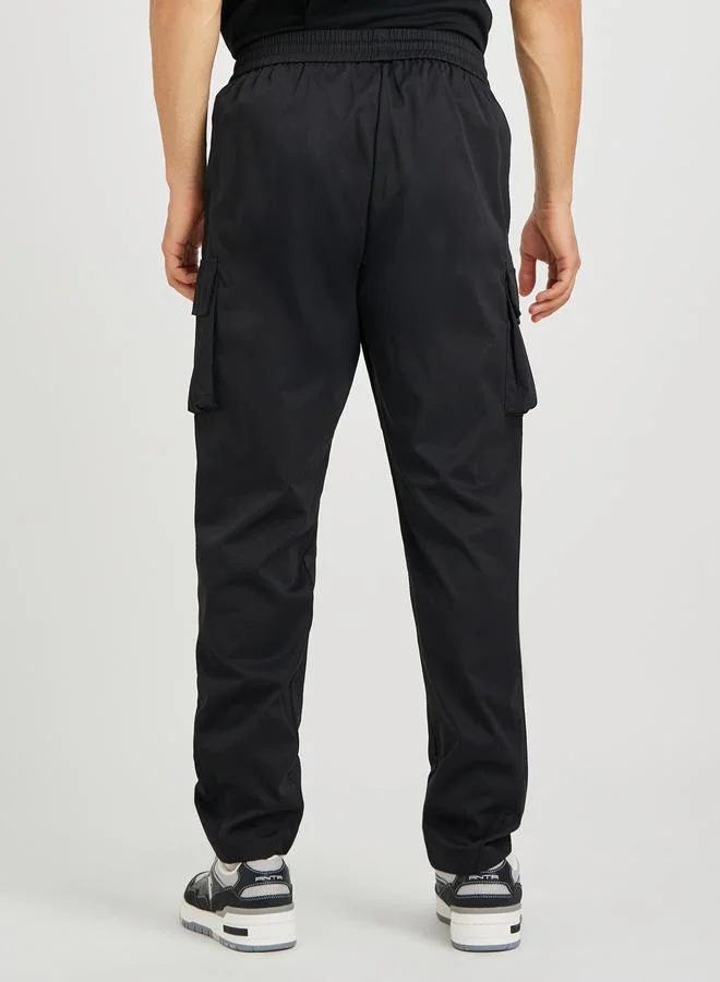 Styli Styli Oversized Open Hem Cargo Joggers with Panel Detail