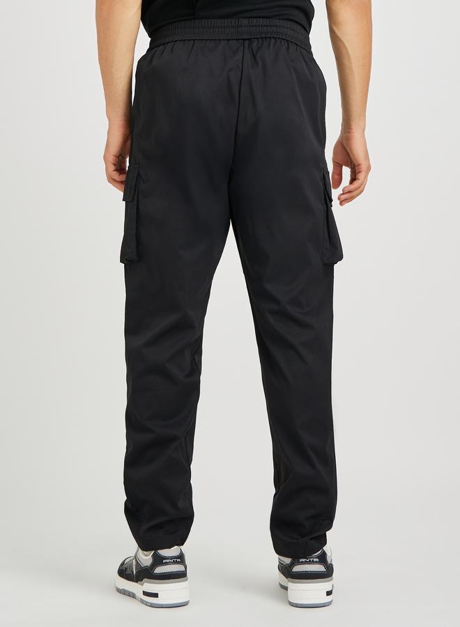 Styli Oversized Open Hem Cargo Joggers with Panel Detail - Image 4