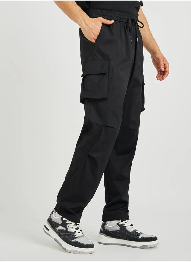ستايلي Styli Oversized Open Hem Cargo Joggers with Panel Detail