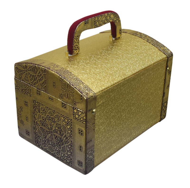 Pride Star Pride Faux Leather Golden Hard Sided Luggage Cosmetic Cases - Image 3
