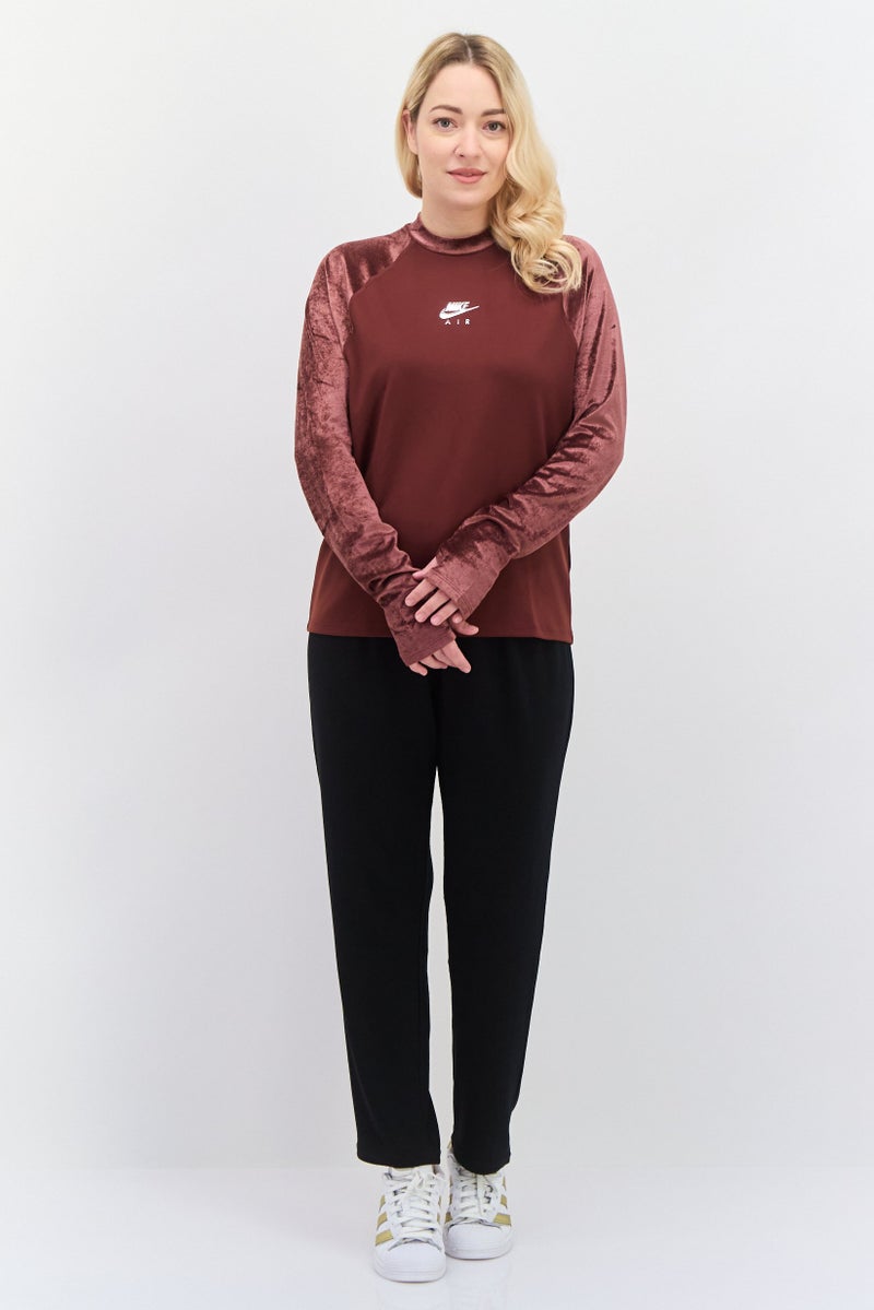 Nike Women Sportswear Fit Long Sleeves Training Top, Brown - Image 4