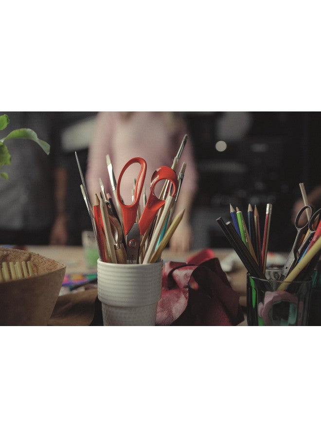 Fiskars 6411501985019 Left-Handed General Purpose, Scissors Length: 21 cm, Quality Steel/Synthetic Material, Classic, one, Red - Image 5