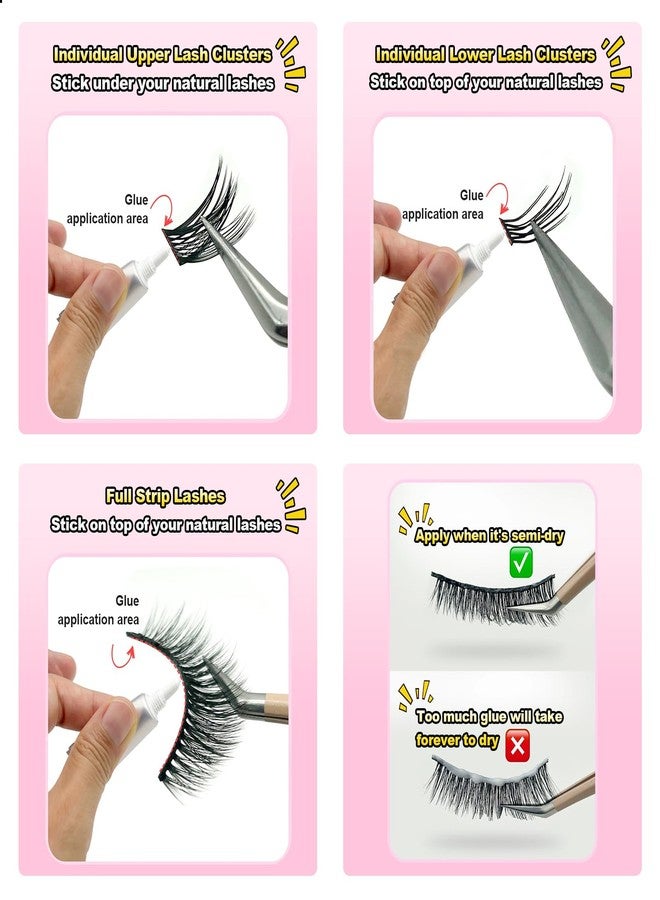 Gosect Lash Clusters Wispy Eyelash Clusters 10-16mm 30D&40D&50D 300pcs Cluster Eyelash Extensions Natural Volume Lash Extensions DIY Individual Lashes Clusters with Soft Thin Band(No Tweezers) - Image 4