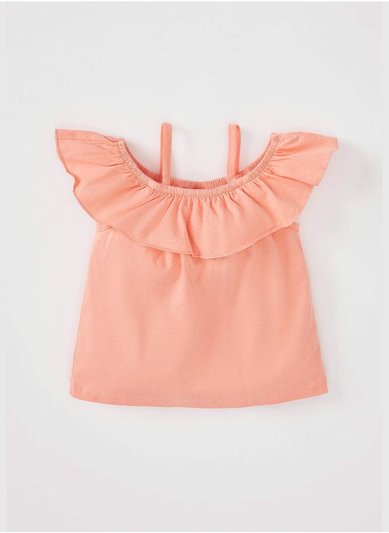 DeFacto Regular Fit Sleeveless Frill Detail Vest  - Image 1