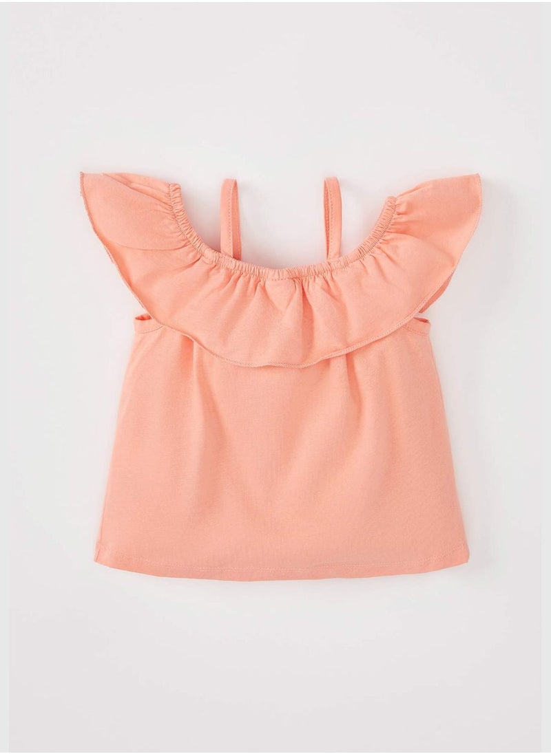DeFacto Regular Fit Sleeveless Frill Detail Vest  - Image 4