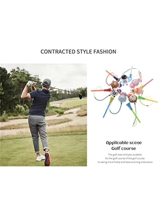 Generic Golf Tee Holder, 6Pcs Golf Tee Hanger Cartoon Plastic Anti Lost Golf Tee Ring with Strap Golf Accessories for Men Women Golfer Gifts - Image 4