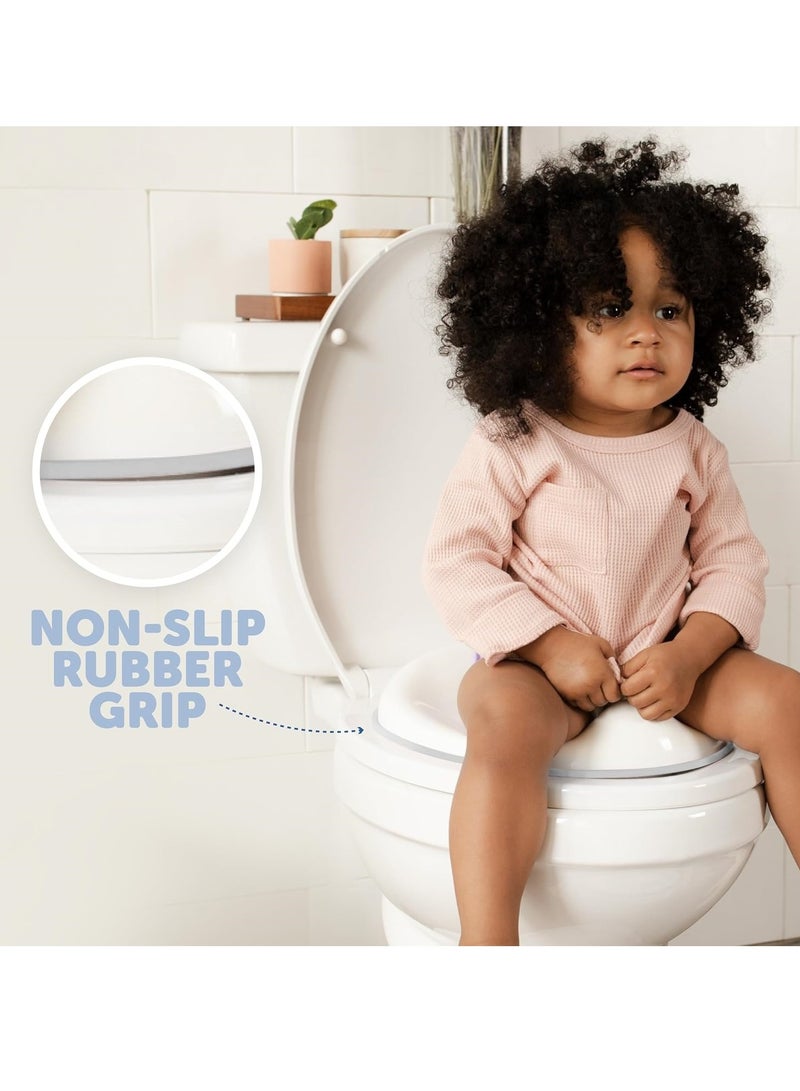 RAKAY Toddler Potty Training Seat with Splash Guard for Boys and Girls Toilet Seat Attachment Fits Standard Round and Oval Toilets for Everyday Use - Image 3