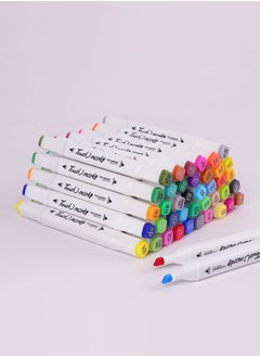 Hanayo 36 Colours Double Head Drawing Kit Coloring Markers for Painting Coloring Sketching and Drawing Animation Design Watercolor Brush Pens Dual Tips Art Markers Pen for Kids & Adult (White)  - Image 2