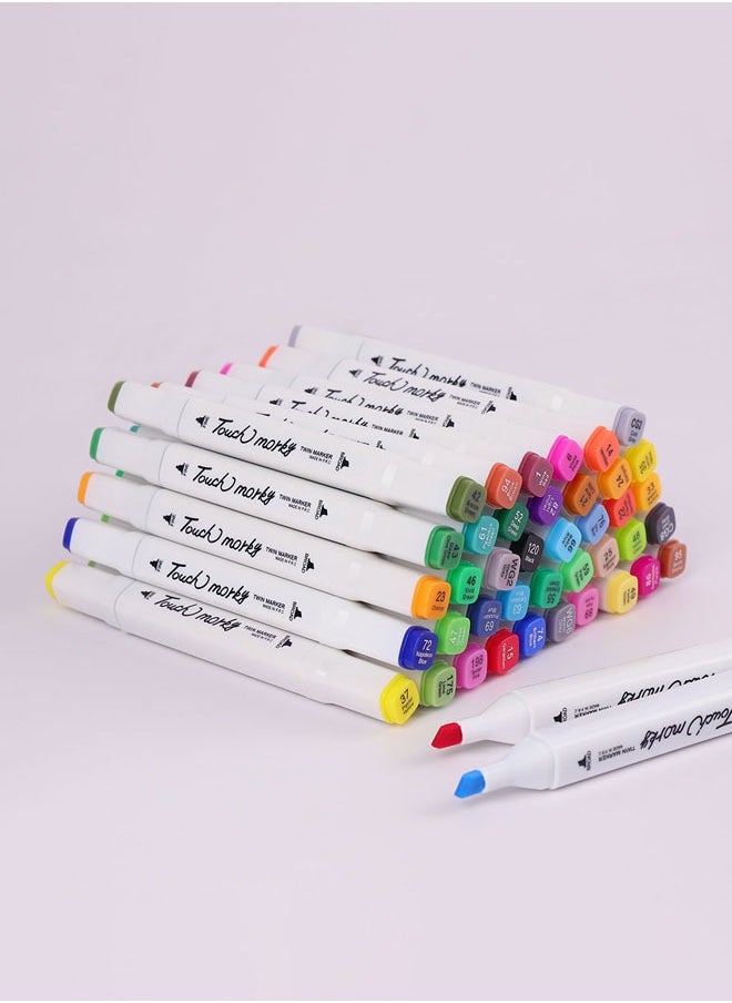 Hanayo 36 Colours Double Head Drawing Kit Coloring Markers for Painting Coloring Sketching and Drawing Animation Design Watercolor Brush Pens Dual Tips Art Markers Pen for Kids & Adult (White)  - Image 2