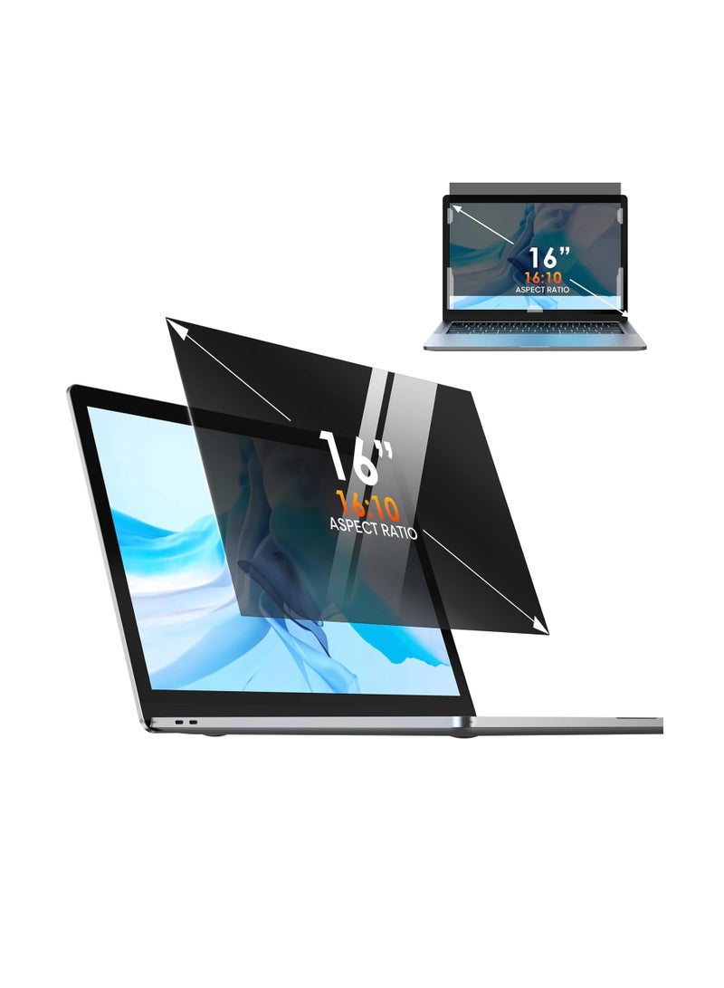 1Pack 16 inch Laptop Privacy Screen Filter, Removable 16:10 Aspect Privacy Filter Screen Protector for 16 Inch Laptop HP/Dell/Sony/Samsung/Lenovo/Acer/MSI/Razer/LG Gram , Privacy Screen Anti Peeping  - Image 1