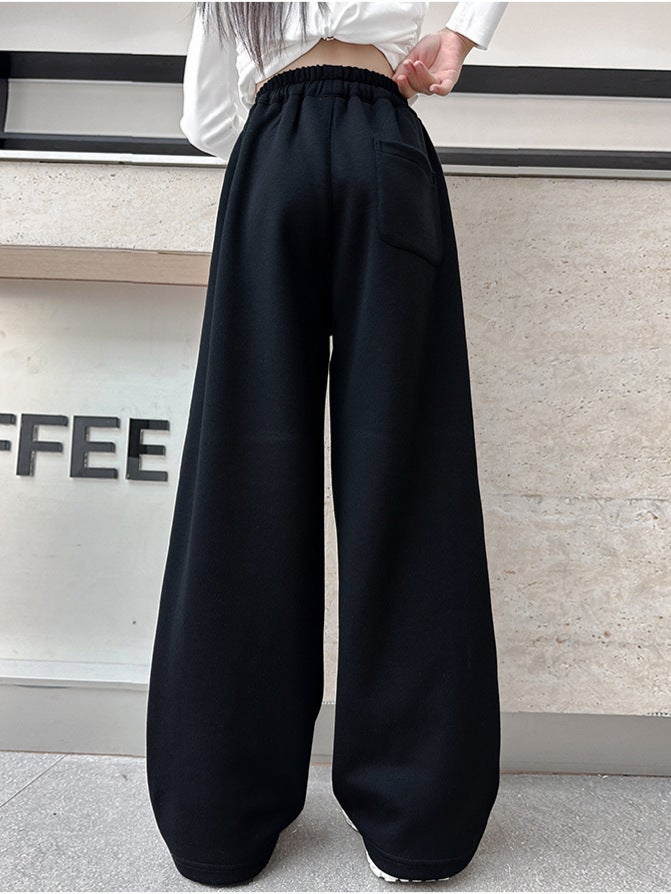 Girls' Pants Sweatpants Children'S Straight-Leg Sports Pants For Older Girls Spring Casual Wide-Leg Pants - Image 4