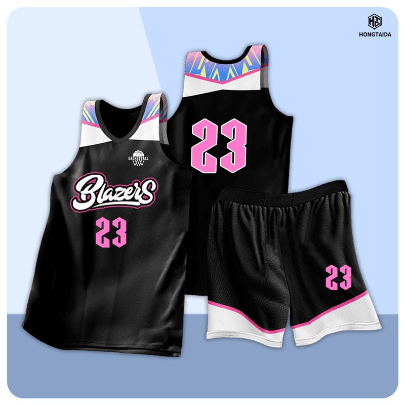 Teenagers Children Basketball Clothes Suit Men'S Training Camp Competition Team Clothes Quick Dry Vest Jersey Summer Free Design - Image 4