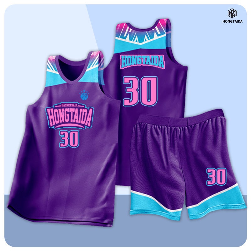 Teenagers Children Basketball Clothes Suit Men'S Training Camp Competition Team Clothes Quick Dry Vest Jersey Summer Free Design - Image 3
