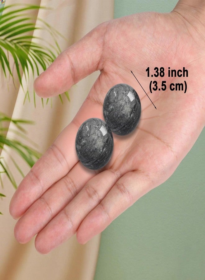 Hmsddan Traditional Chinese Baoding Balls, Marble Health Exercise Stress Relief Balls, Dark Grey, 2-Piece Set (Dark Grey, Small-1.38") - Image 2
