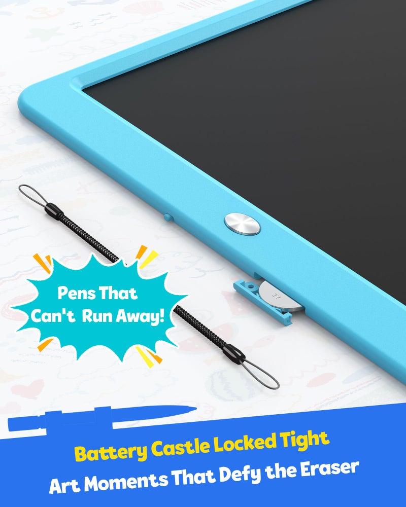 TEKFUN LCD Writing Tablet for Kids Boys Toys, 12 Inch Erasable Doodle Board Colorful Doodle Pad, Mess Free Coloring Board Games Toys Gifts for Toddlers Boys Adults (Blue) - Image 5