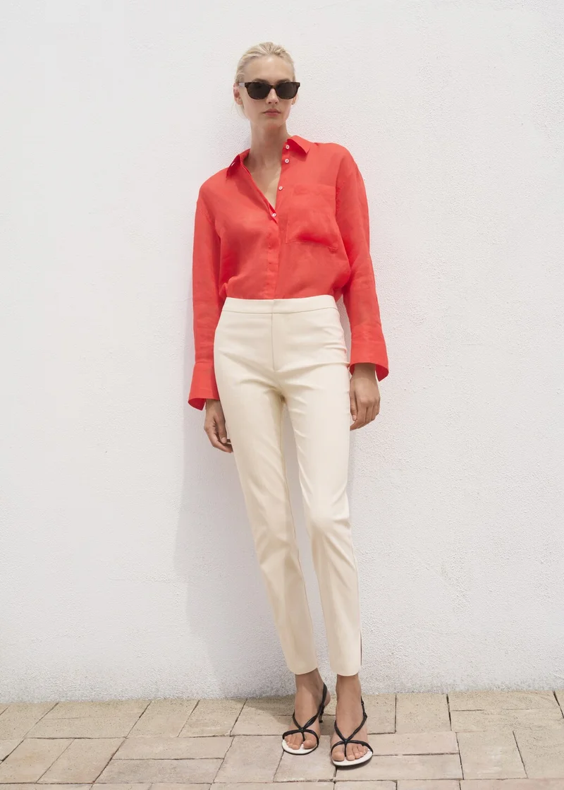 MANGO Crop Skinny Trousers