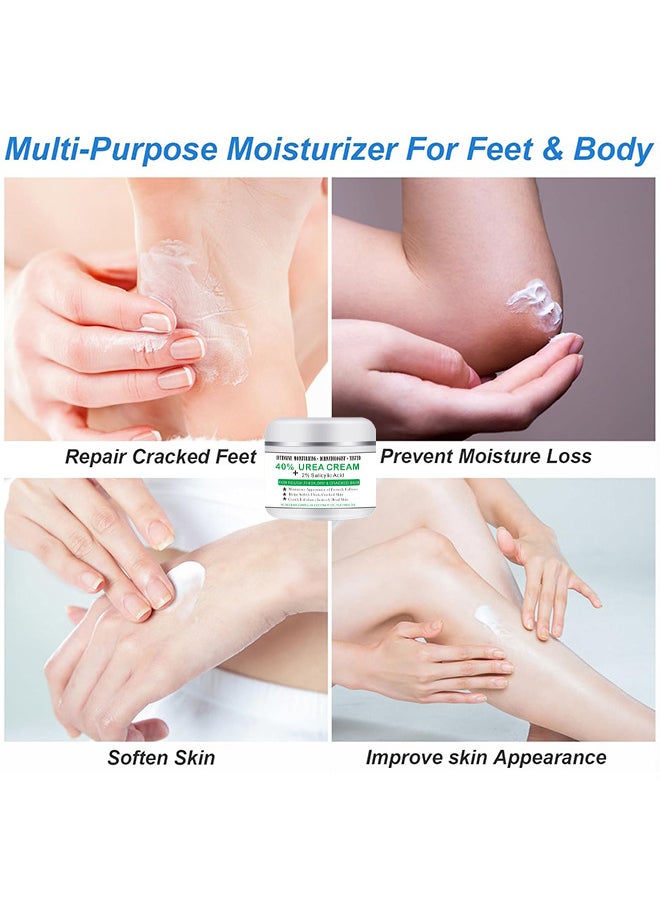 Crazylife 40% Urea Cream And 2% Salicylic Acid, Percent For Feet Maximum Strength, Callus Remover, Dead Skin Exfoliation, Hand And Foot Cream For Dry Cracked Hands, Elbows, Feet, Heels, Knees 100G  - Image 5