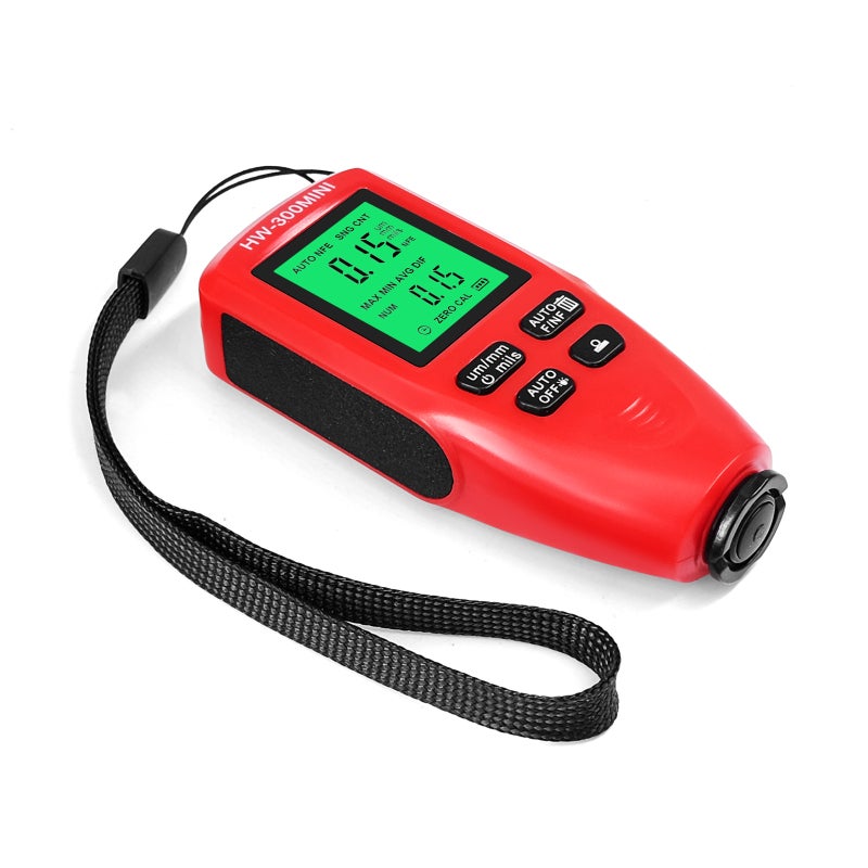 Paint Thickness Gauge Red: HD Display Anti-slip Design - Auto Substrate Detection Paint Thickness Meter for Used Car Inspection, Metal Processing, Outdoor Use - Image 4