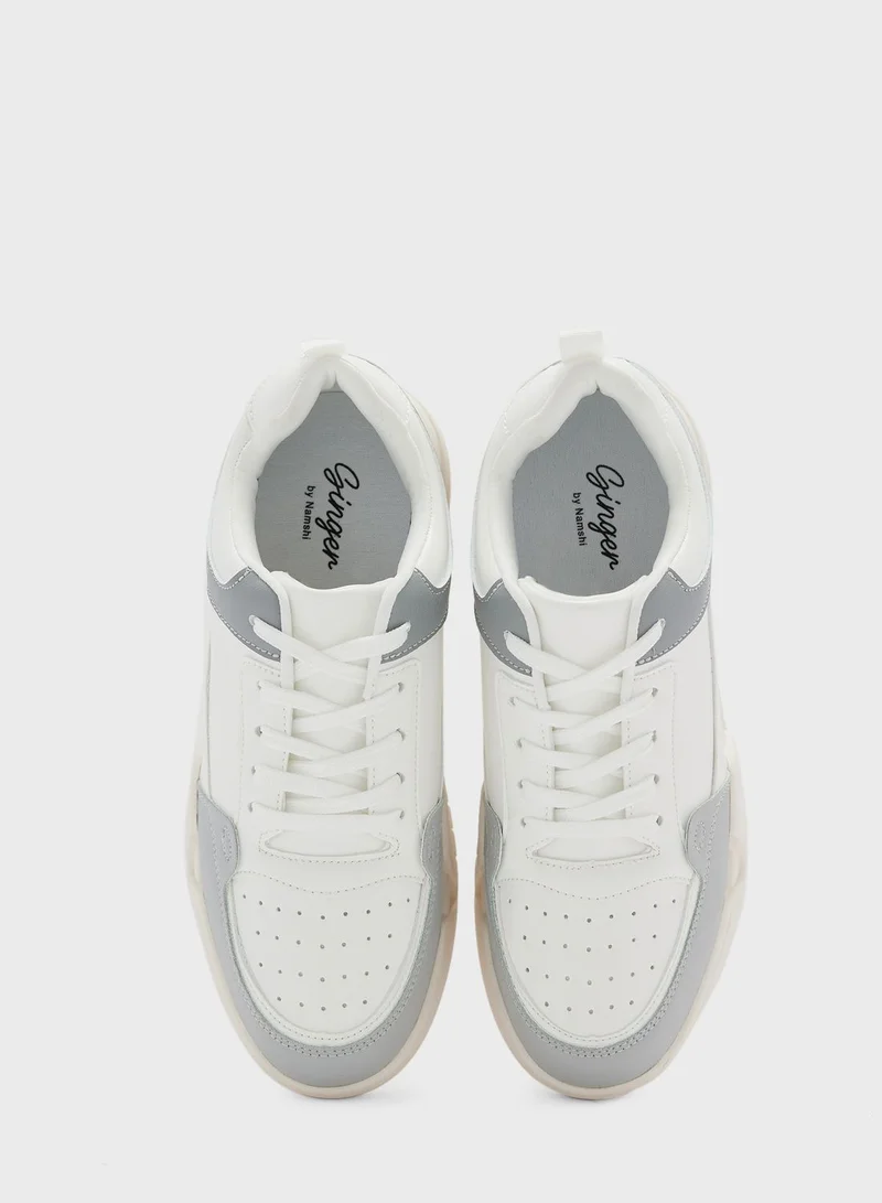 Ginger Mixed Material Sneaker