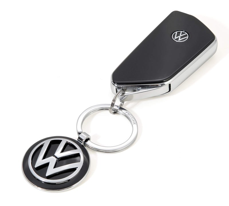 Troika VW Volkswagen Keyring - KR16-05/VW - VW Logo Keychain - Additional Keyring - Cast Metal - Chrome Plated - Silver - Image 2